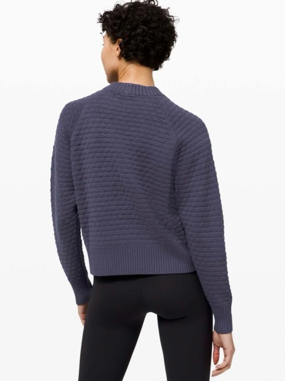 Lululemon Texture Play Crew Sweater Cadet Blue